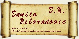 Danilo Miloradović vizit kartica